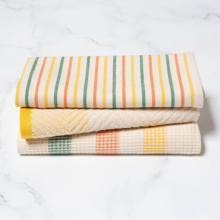 Towel/Kit Design Citrus Stripe Set for wholesale by Thyme and Sage Home Textiles