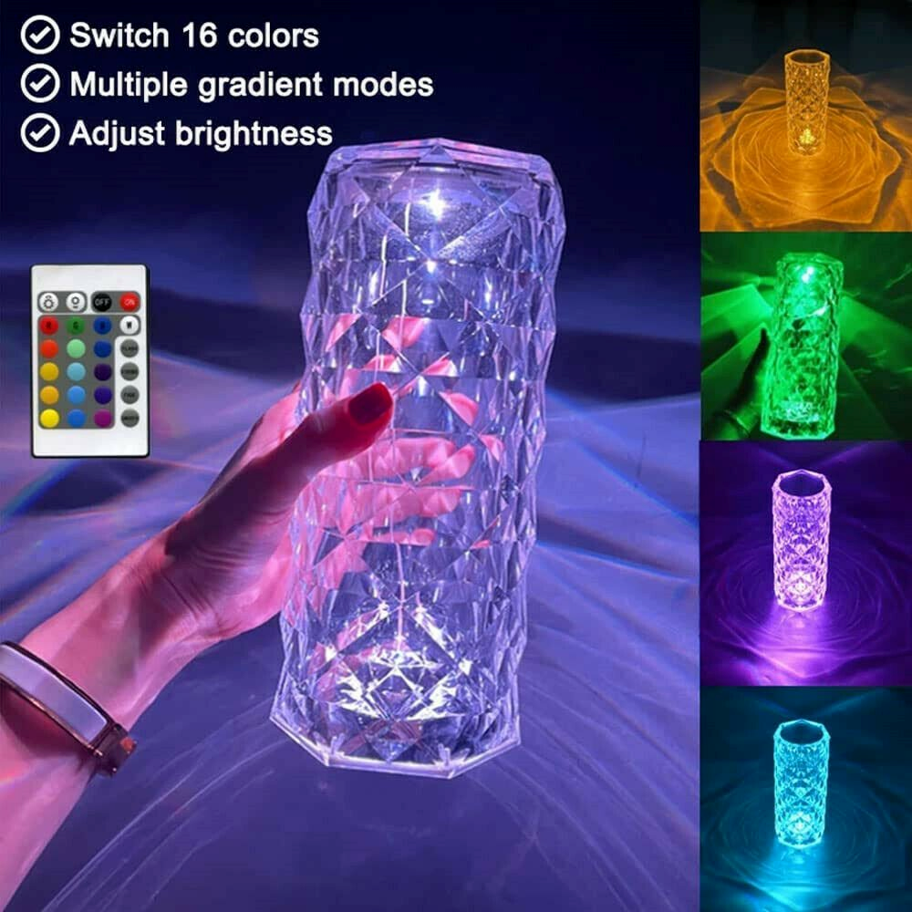 LAX Gadgets - Wholesale Night Light - Elegant LED Crystal & RGB Lamps For Home Decor- Retail Pack37