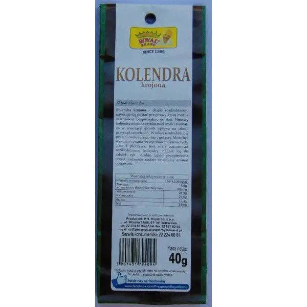 Royal Brand - Wholesale Dried Spice - Kolendra krojona, sterylizowana 40 g1