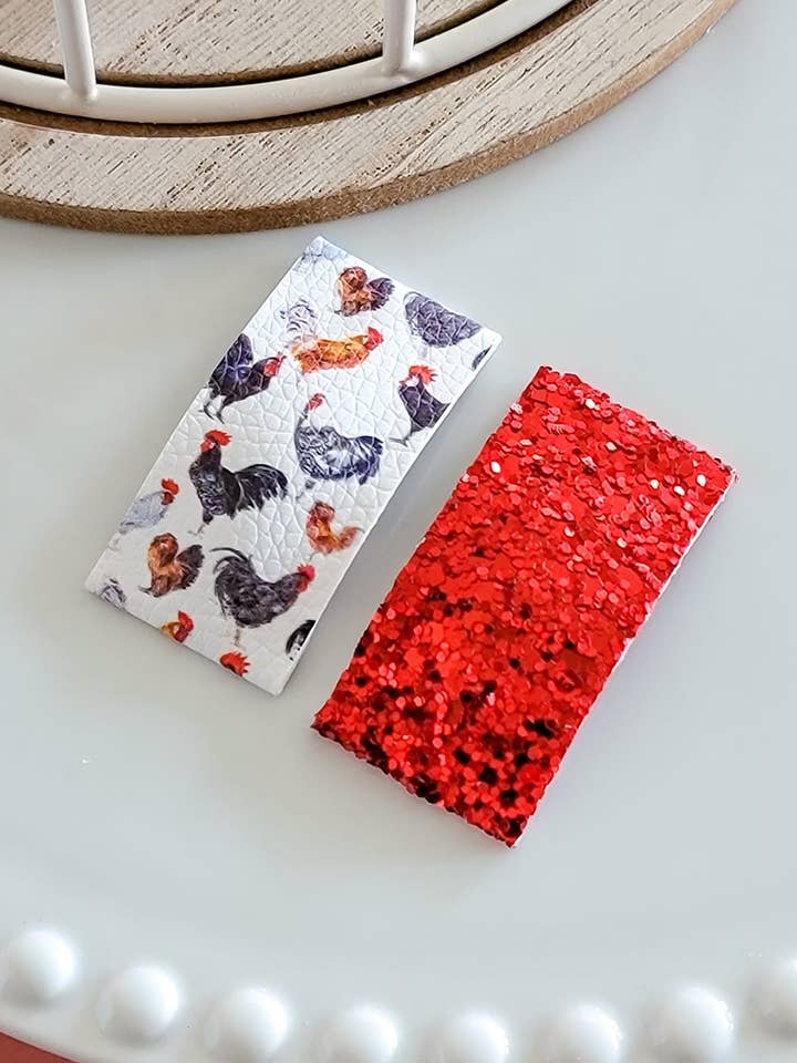 2" rechthoekig paar met kliksluiting - klassieke kippen voor wholesale door Dainty Delights Creations