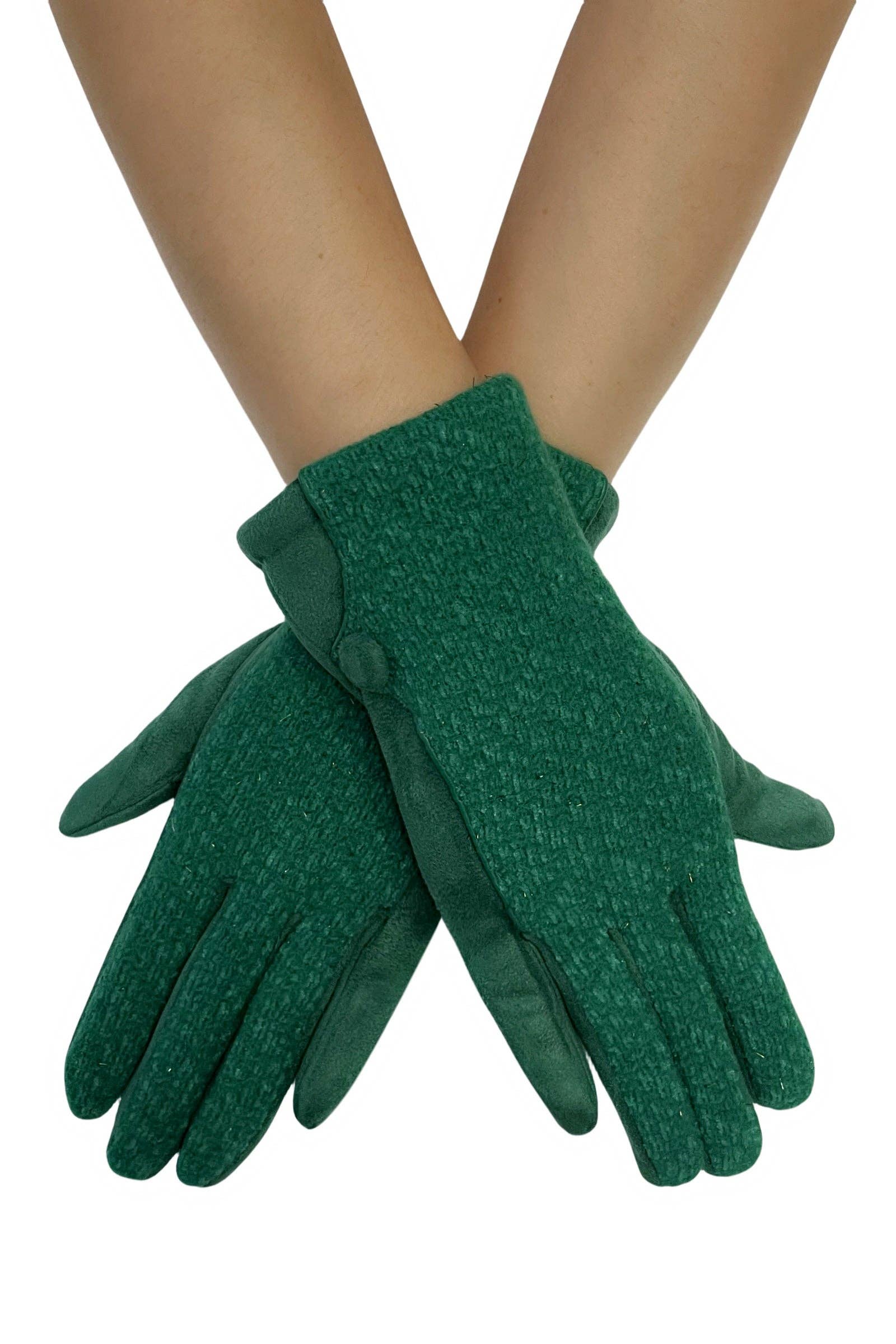 Fashion Scarf World – wholesale Gloves – Women's – Plain Button Knit Touchscreen Gloves3