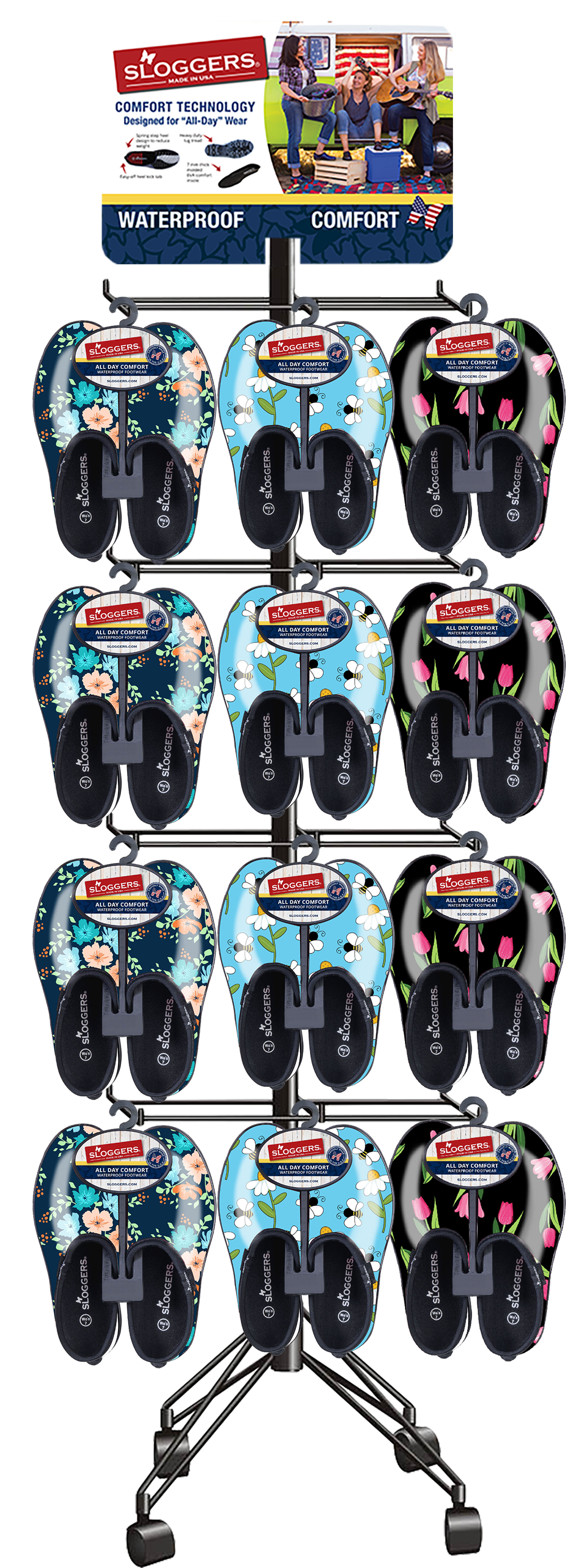 Sloggers - Venta al por mayor Soporte/funda de expositores de tienda - Expositor de calzado, gratis con 48 unidades1
