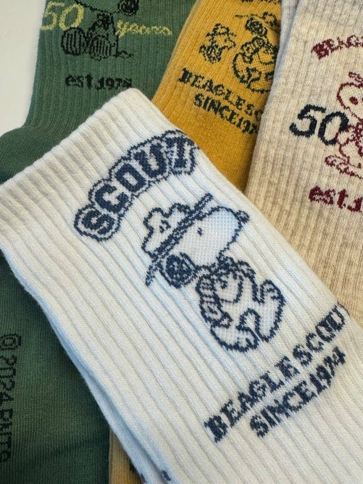 K-Wonderland - Wholesale Sokken - Uniseks - Peanuts Snoopy Scout 50e Jubileum enkelsokken14