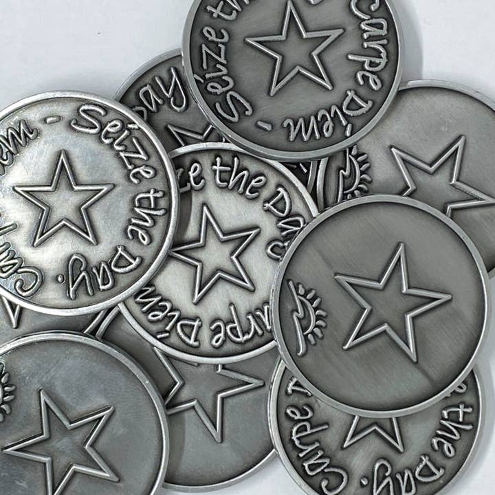 SHOPGIVECOURAGE - Wholesale Keepsake Coin/Token - Carpe Diem - Seize the Day Pocket Tokens