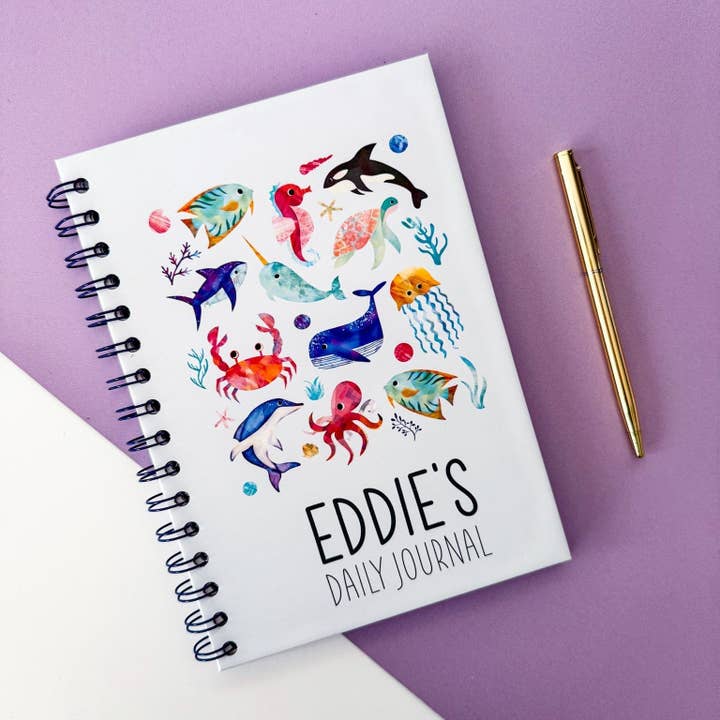 Ocean Daily Journal for Children for wholesale by Dolly and Fred Designs