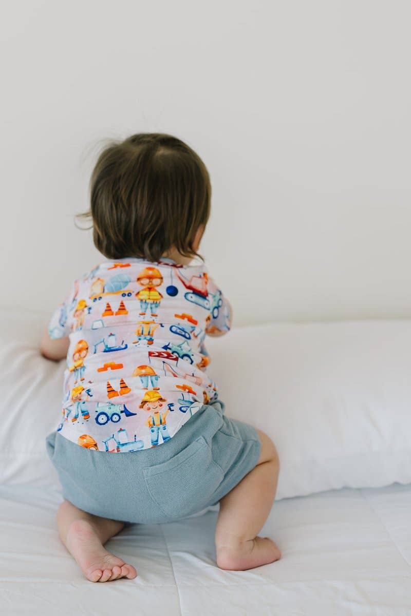 Scoots - Wholesale T-Shirt - Kids - Busy Builders Pocket T-Shirt | Bamboo Toddler Daywear For Boys1