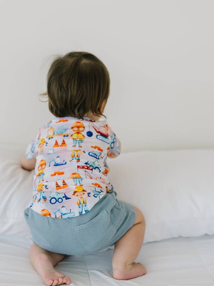 Scoots - Wholesale T-Shirt - Kids - Busy Builders Pocket T-Shirt | Bamboo Toddler Daywear For Boys1