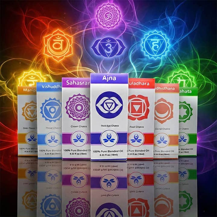 Chakra Essential Oil Set for wholesale by Incense Sticks