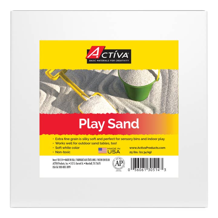 Play Sand - White Only – 25-lb. box for wholesale by ACTÍVA Products, Inc.