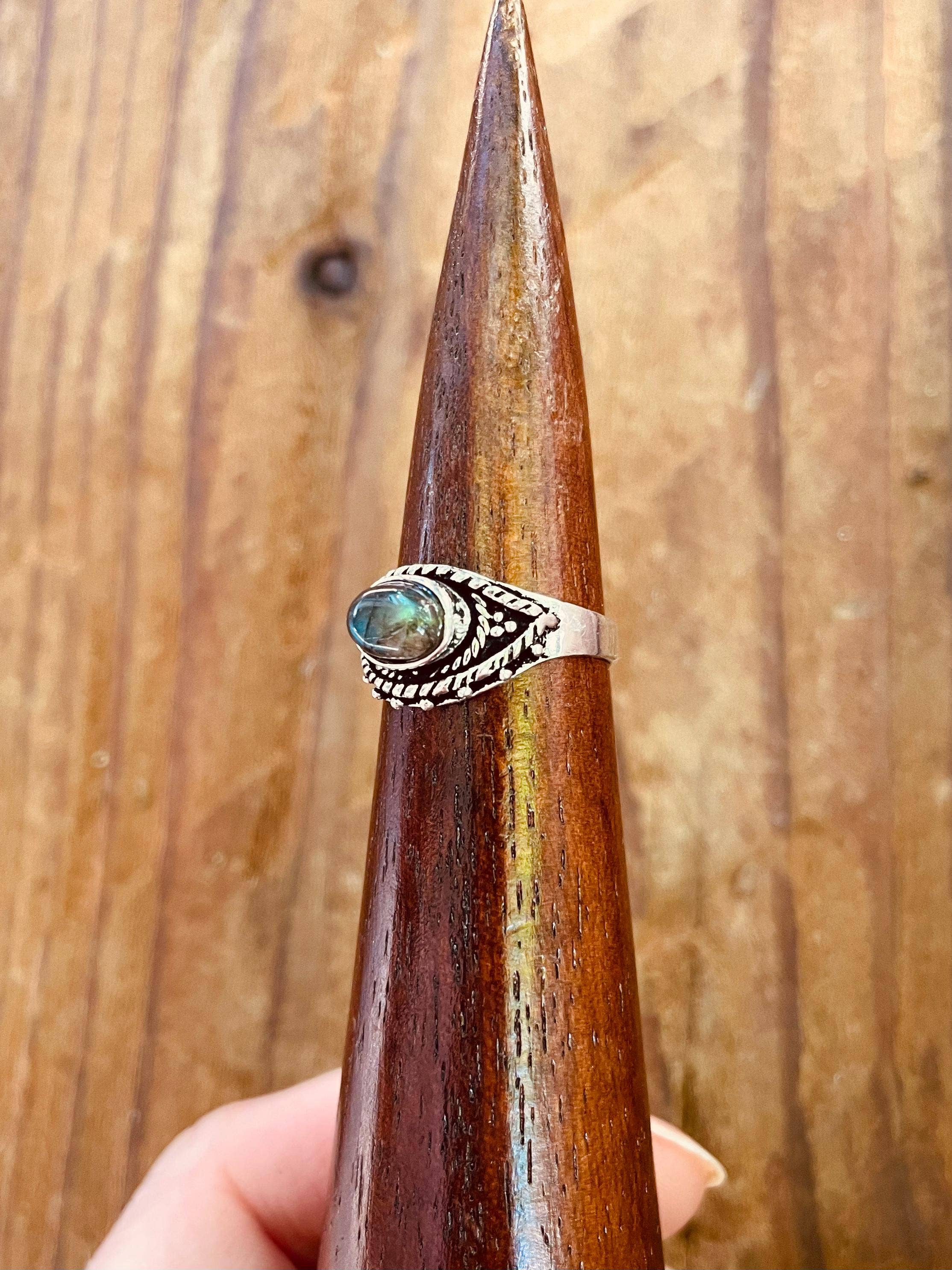 Kaali Boutique - Wholesale Multi-Stone Ring - Evil Eye Ring Labradorite Silver / Protection / Boho /  Bohemian / Psy / Rustic / Tribal / Gypsy / Festival / Healing / Festival4