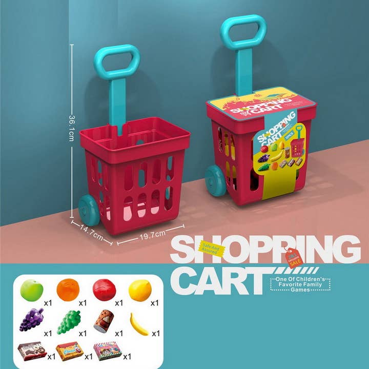 Ensemble de jeu de chariot de courses avec accessoires pour la vente par Deluxe Import Trading