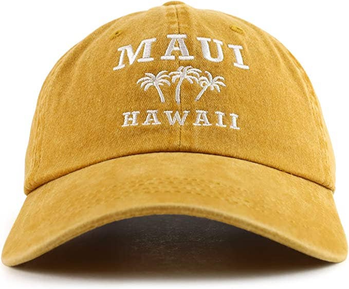 Trendy Apparel Shop - Venta al por mayor Gorra de béisbol - Unisex - Gorra de béisbol bordada Maui Hawaii con palmera9