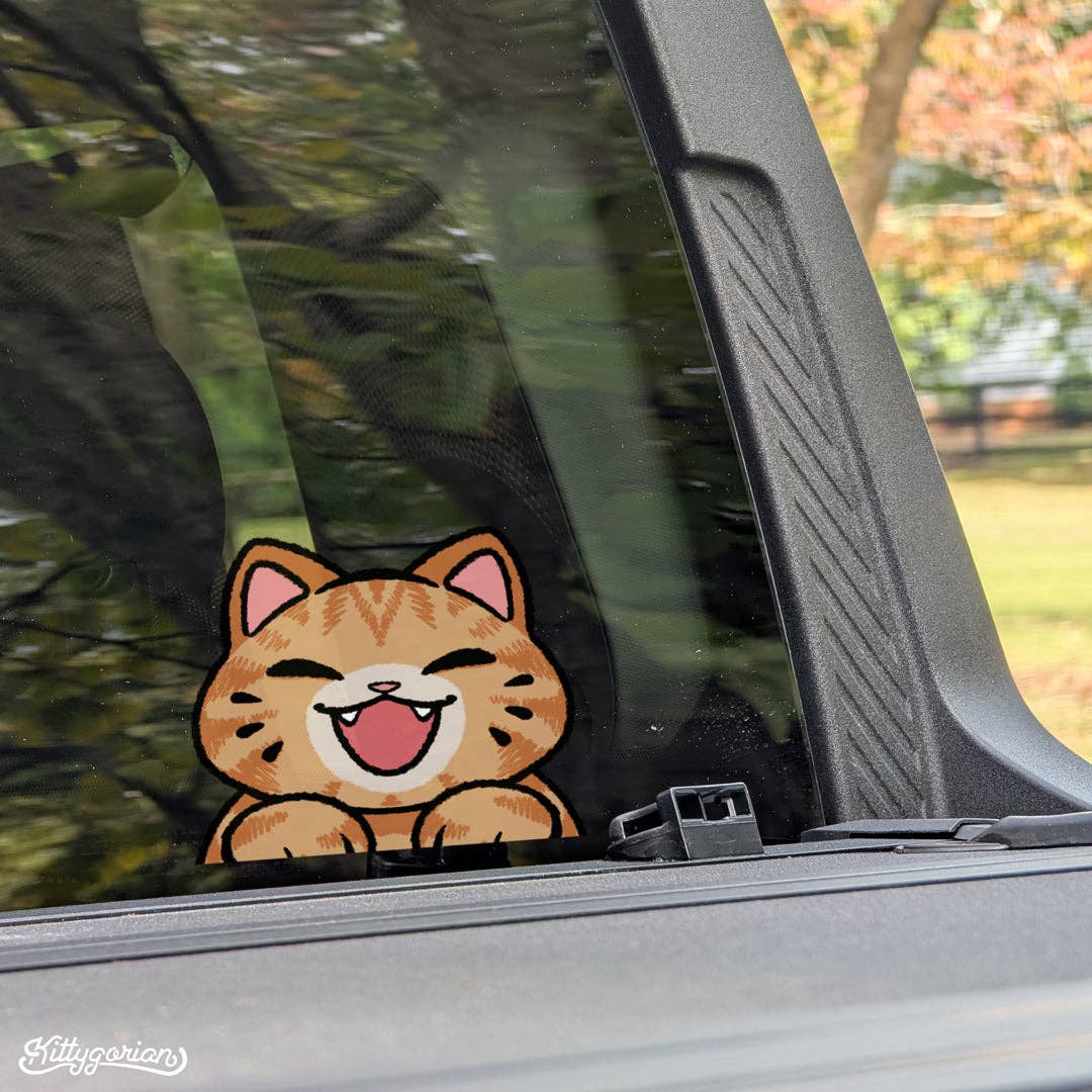 Kittygorian - Wholesale Sticker - Orange Tabby Cat decal1