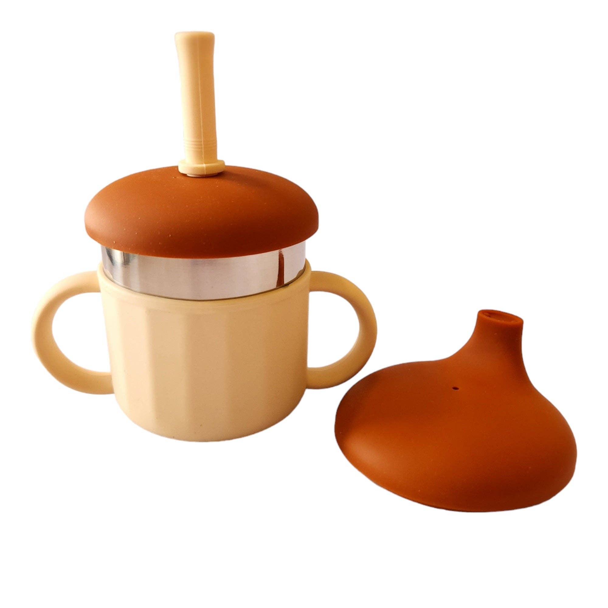 CBC DESIGNS - Wholesale Drinking Glass/Cup - Kids & Baby - CBC Kids- 3-in-1 Stainless and Silicone Sippy Cup1