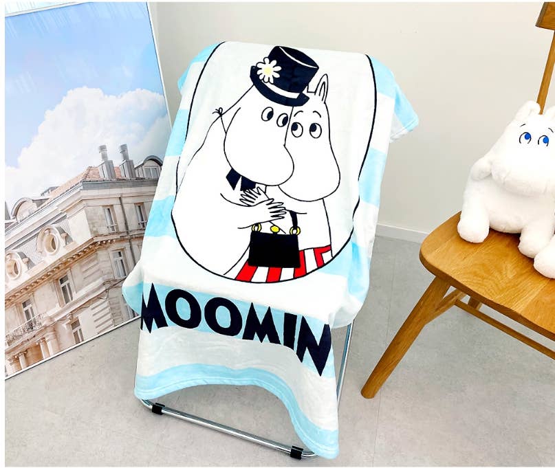 K-Wonderland - Wholesale Throw Blanket - Moomin Illust Warm Cozy Throw Mini Blanket7