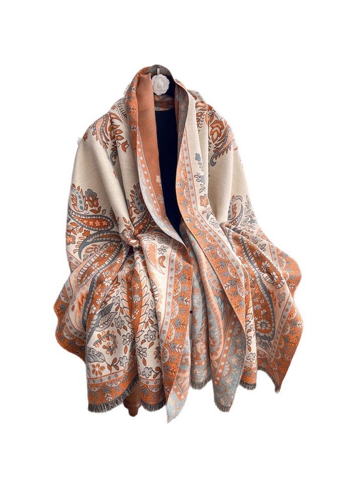 Scarvii – Paisley Print Franje Sjaal & Omslagdoek voor wholesale door Funkyrel® Atzbranding Limited