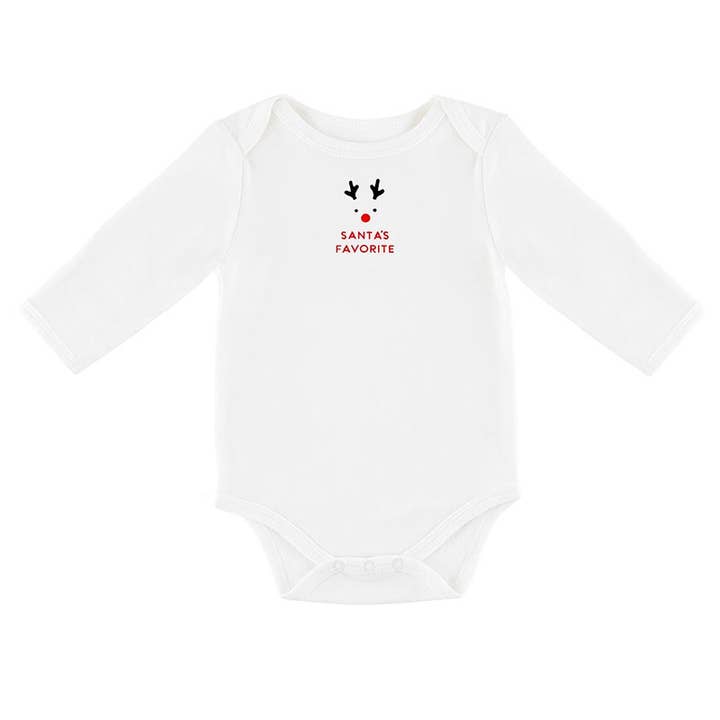 Long Sleeve Snapshirt - Santa's Favorite 6-12 Mo for wholesale by Stephan Baby by Creative Brands