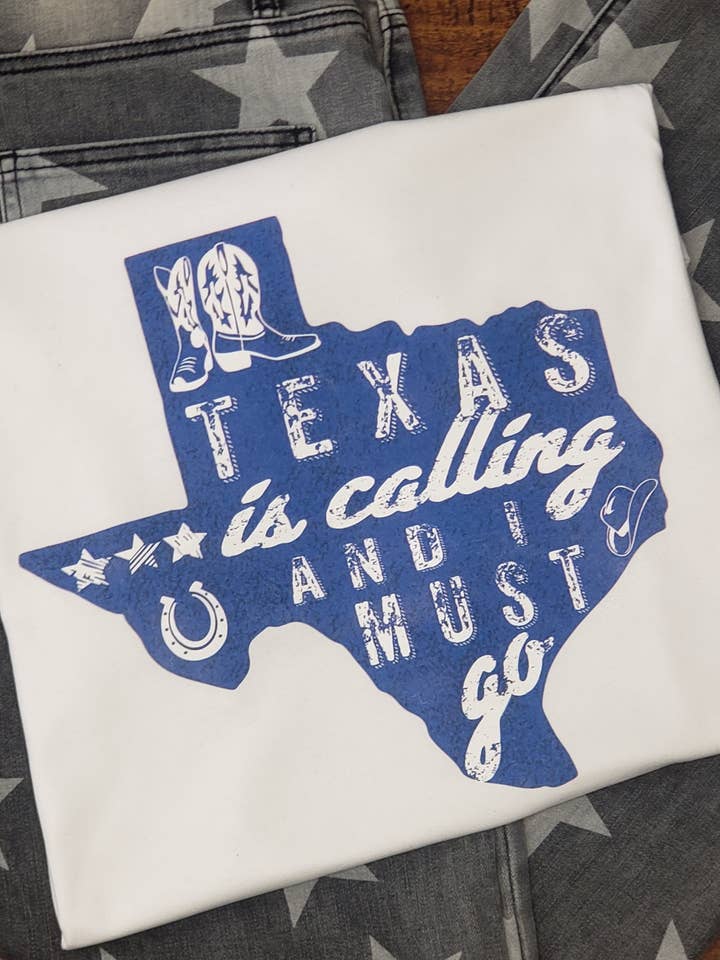 2026 Texas Is Calling Graphic Tee for wholesale by Ranch Swag