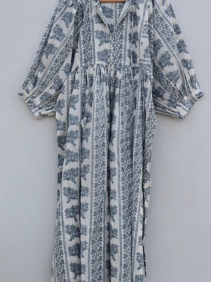 bhavnas boutique - Wholesale Dress - Women's - Indian Soft Cotton Animal Print Summer Dress Night Midi Girl