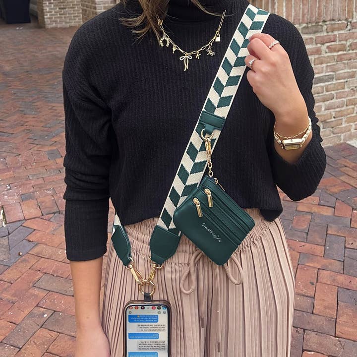 Save The Girls - Wholesale Phonecase Strap - Clip & Go Strap w/Zippered Pouch Chevron12