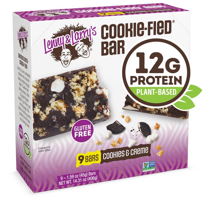 LENNY & LARRY COOKIE-FIED PROTEIN BAR 9/45G COOKIES N CREME for wholesale by L&F Universal Goods