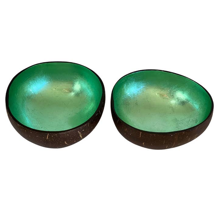 VIE - Wholesale Decorative Plate/Dish/Bowl - Hand-Painted Coconut Bowls, Lacquered, Set of 225