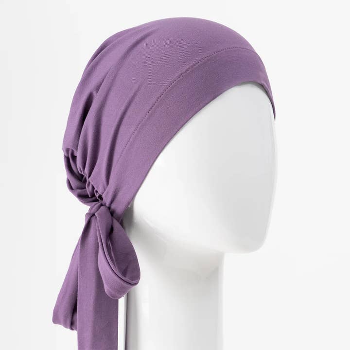 Women Bamboo Headscarf. Violet. One Size. for wholesale by Sibelle