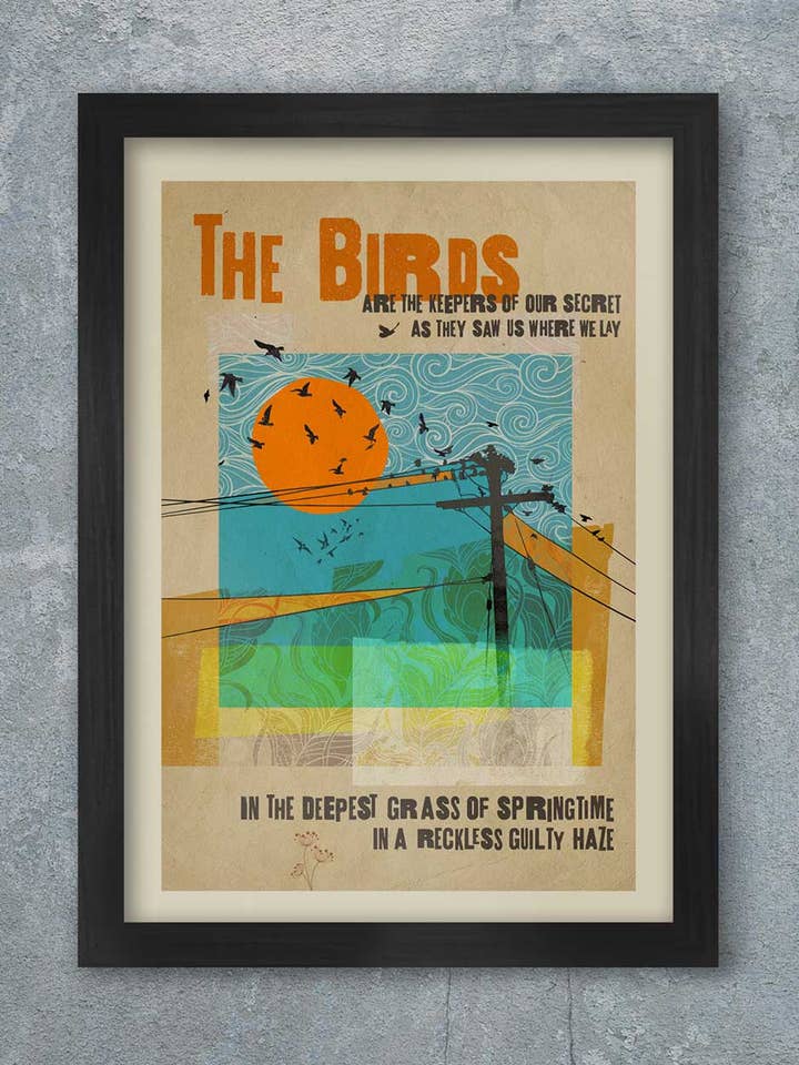 The Birds - Music Poster Print for wholesale by The Northern Line
