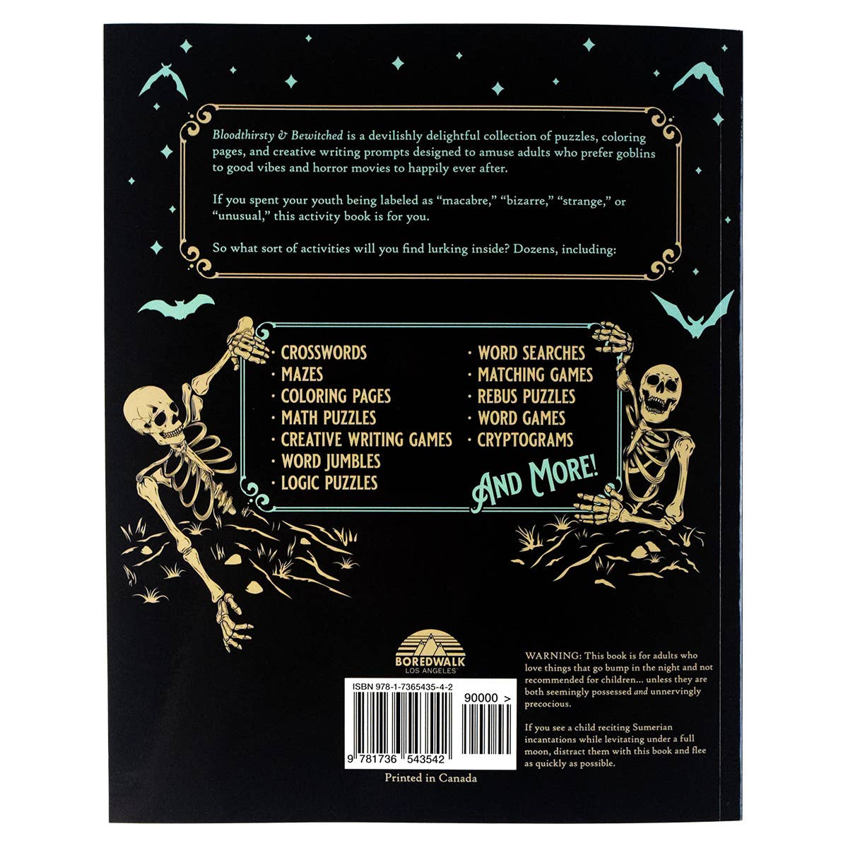 Boredwalk – Großhandel Malbuch – Erwachsene – Aktivitätsbuch „Blutrünstig und verhext“ für Erwachsene7