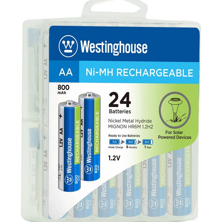 Westinghouse Battery - Wholesale Portable Charger - Westinghouse AA Ni-Mh Rechargeable Batteries 800 Hard 24pk