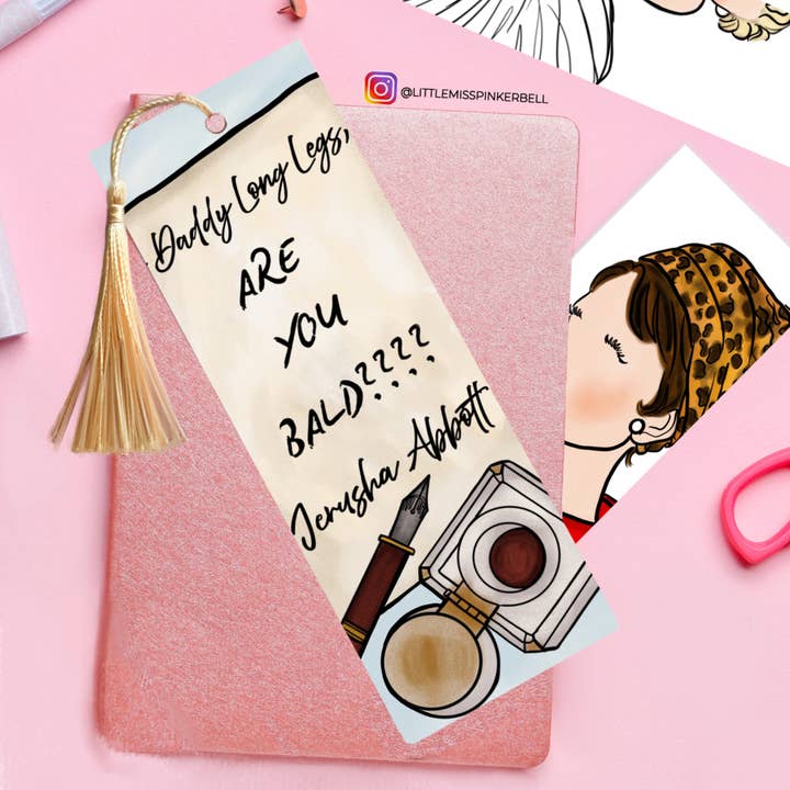 Little Miss PinkerBell - Wholesale Bookmark - Dear Daddy Long Legs Literary Bookmark