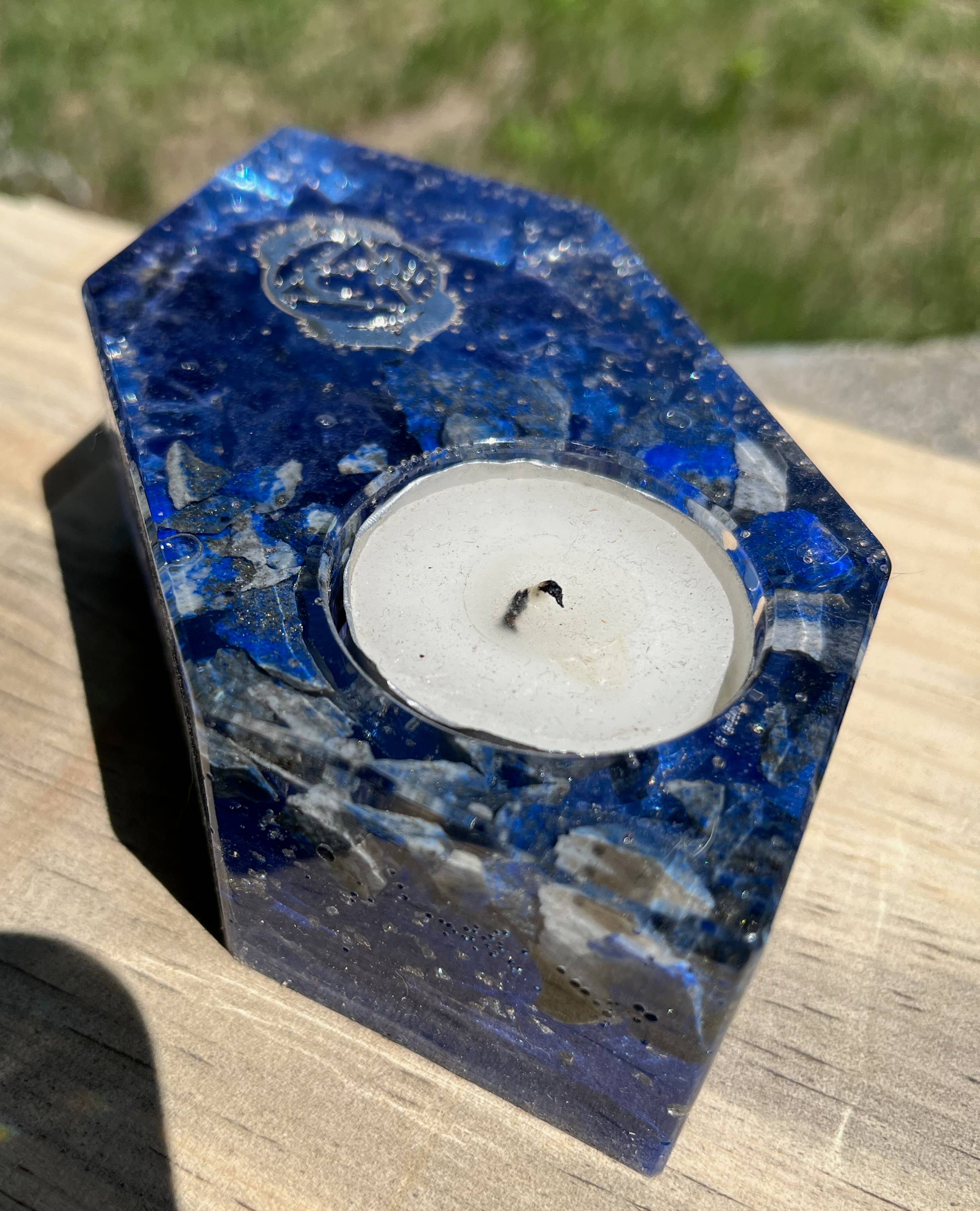 Orgonics by Driftwood Works Inc - Wholesale Candle Holder - CHAKRA-THIRD EYE Candle Holder5