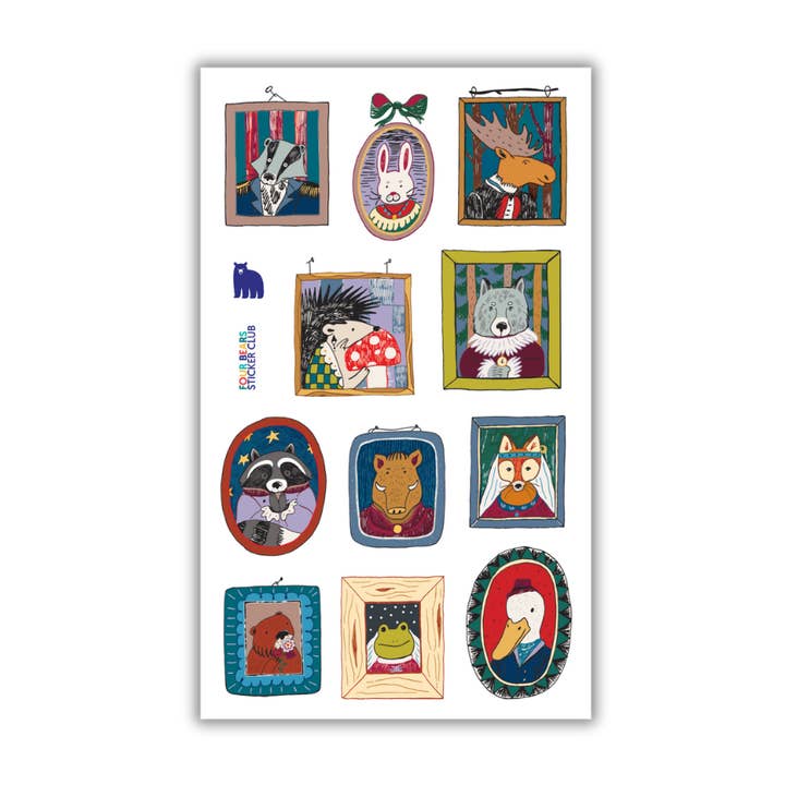 Portraits d'animaux pour la vente par Four Bears Sticker Club