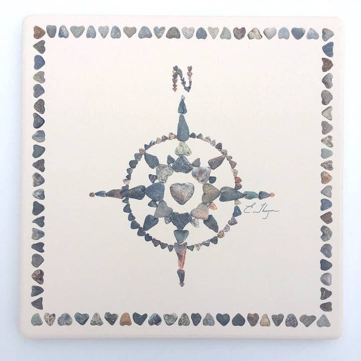 Sous-plats Coastal | Sous-plats Compass | Plaque chauffante Compass pour la vente par Love Rocks Me®