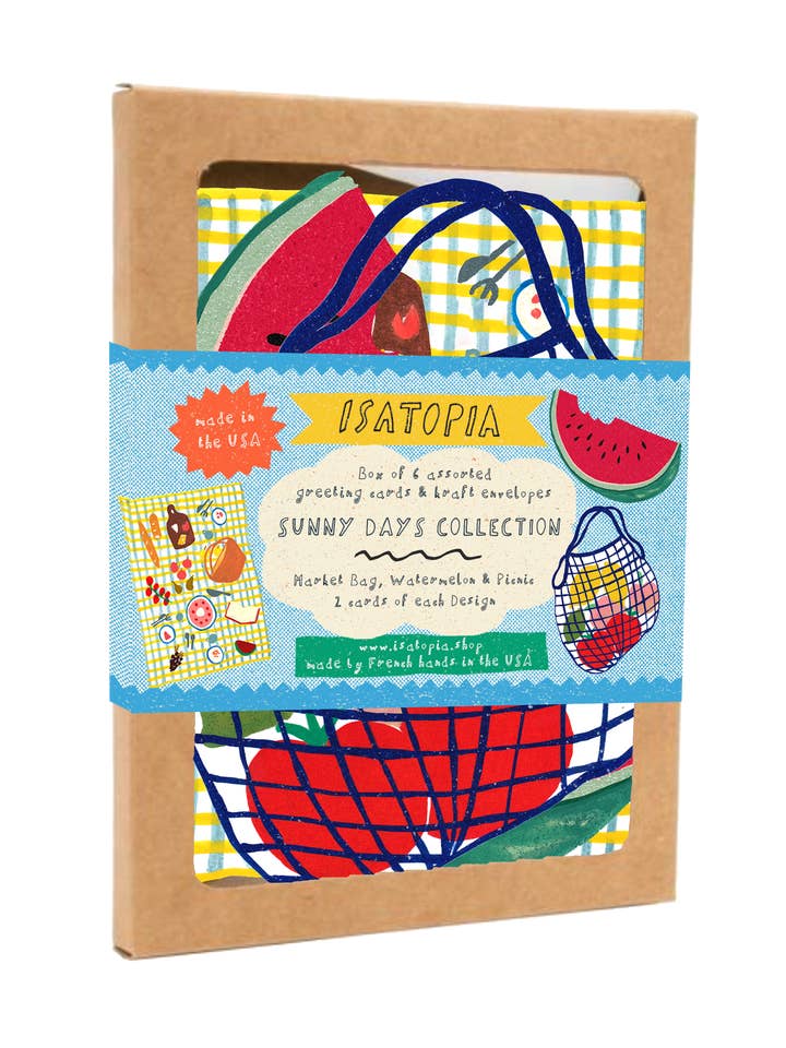 Sonnige Tage - Schachtel mit 6 Karten für den Großhandel von Isatopia