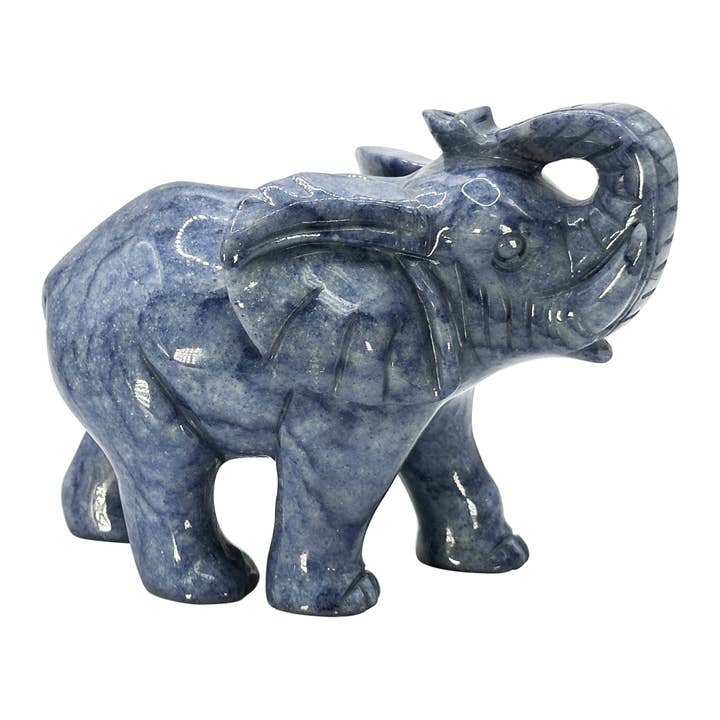 Figura de Elefante de Sodalita - RAN538 para venta al por mayor de Gem Avenue Wholesale