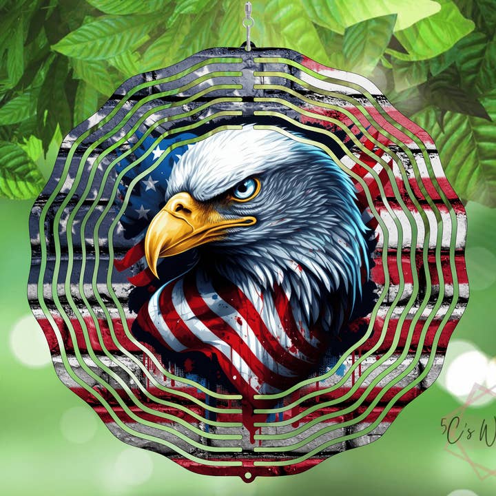 Patriotic Eagle Wind Spinner for wholesale by 5C's Wholesale