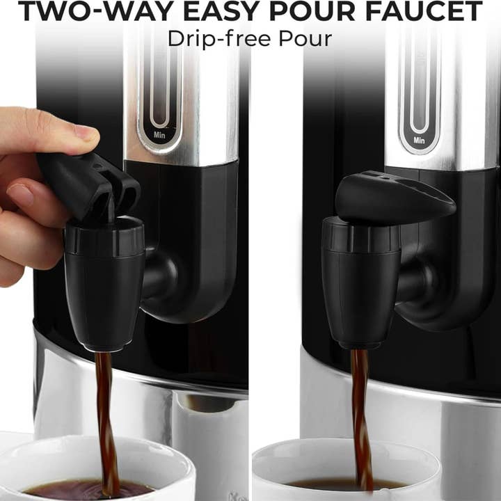 Zulay Kitchen - Wholesale Coffee Machine - 100-Cup Commercial Coffee Urn – Stainless Steel Percolator13