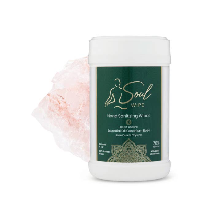 soul wipe hand sanitizing wipe - Wholesale Hand Sanitizer - Hand Sanitizing Wipe Geranium Rose Heart Chakra Soul Wipe1
