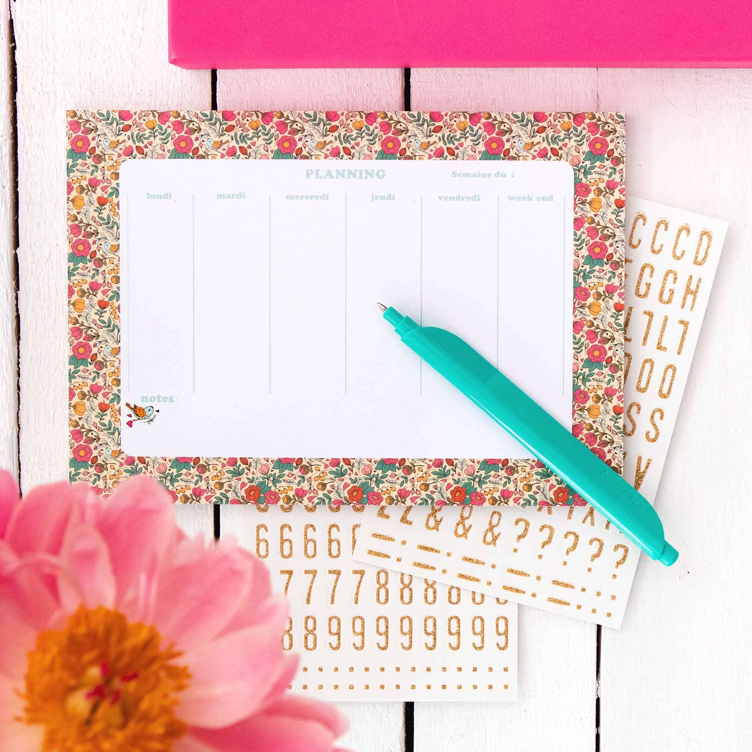 SAPERLIPAPIER - Wholesale Stationery/Notecard Set - Flower Power stationery box7