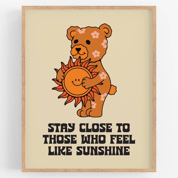 Kira Cyan – wholesale Art print – Sunshine Bear Print