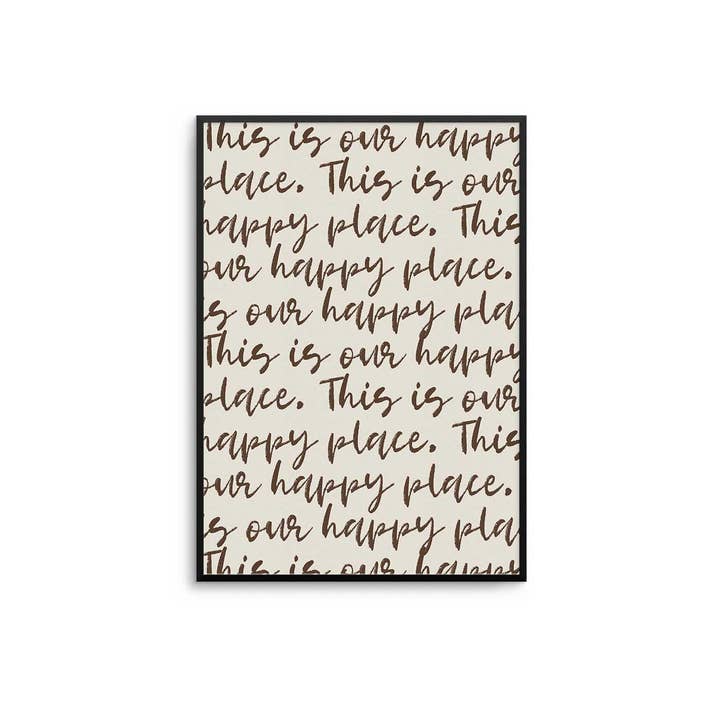 Este es nuestro lugar feliz Script Print para venta al por mayor de D'LUXE PRINTS