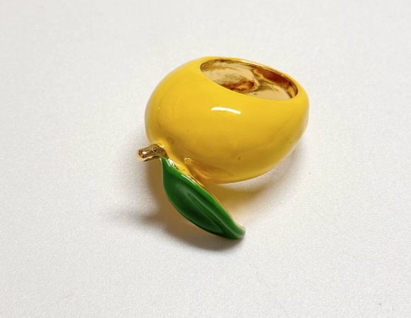 HoopLa - Wholesale Cocktail/Statement Ring - Fruit Basket Ring- Large Dome Fruit Rings- Enamel Hand Made6