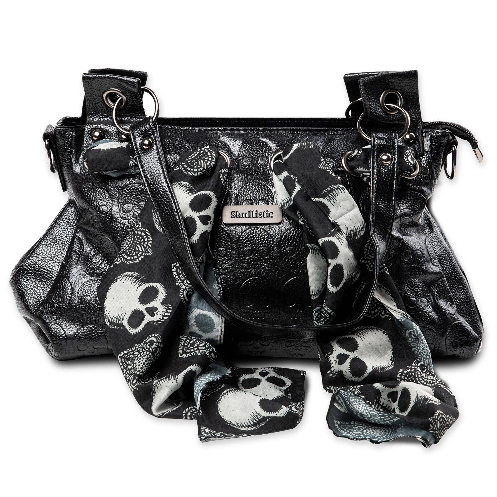 Zapps Clothing - Wholesale Tote Bag - Women's - Skullistic Gothic Skull Shoulder Bag Set1