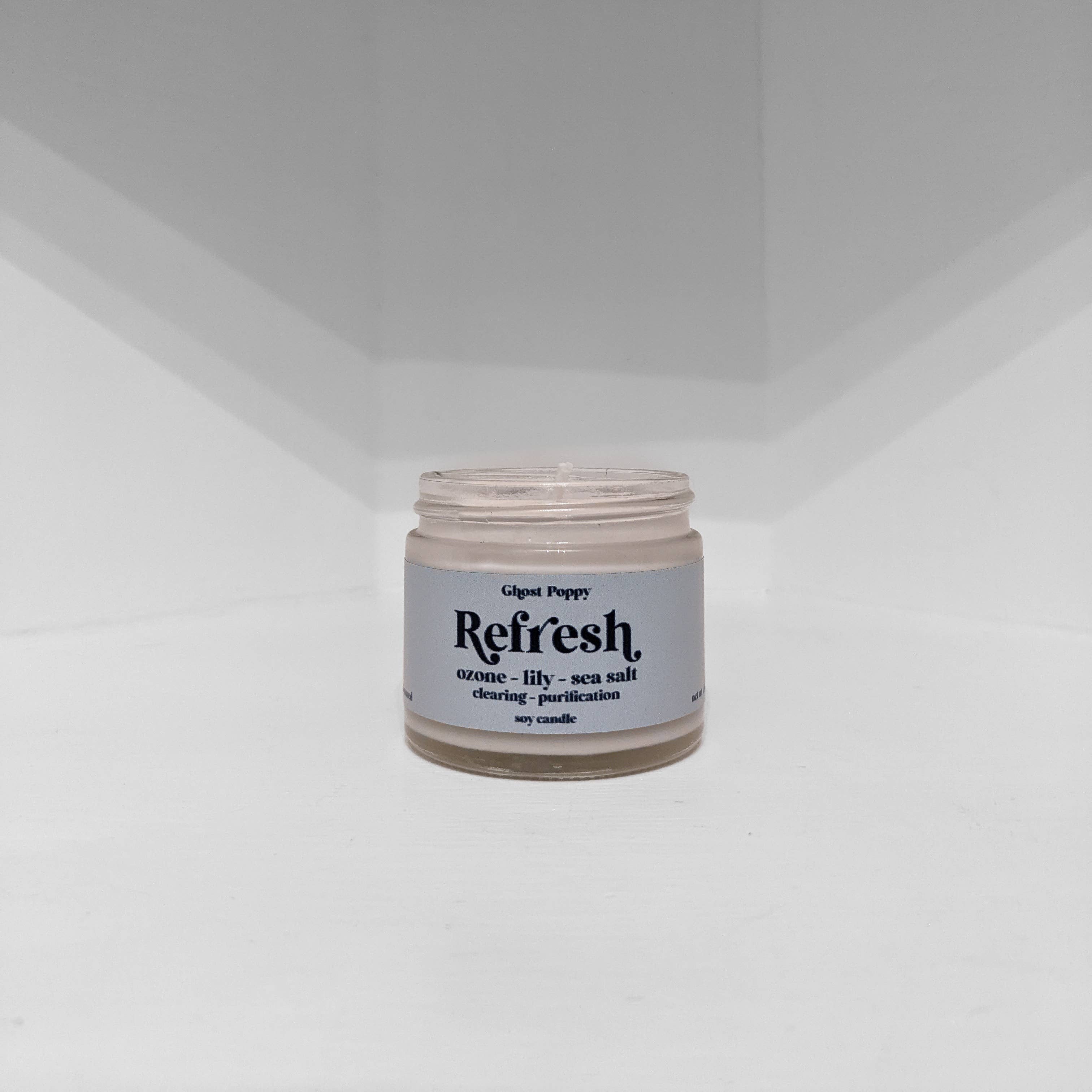 Ghost Poppy - Wholesale Jar/Filled Candle - Refresh Mini Candle2