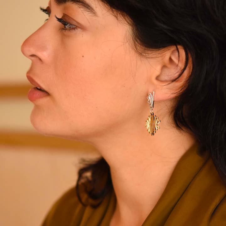 Judith Benita - Wholesale Dangle Earrings - Dalva two-tone earrings3