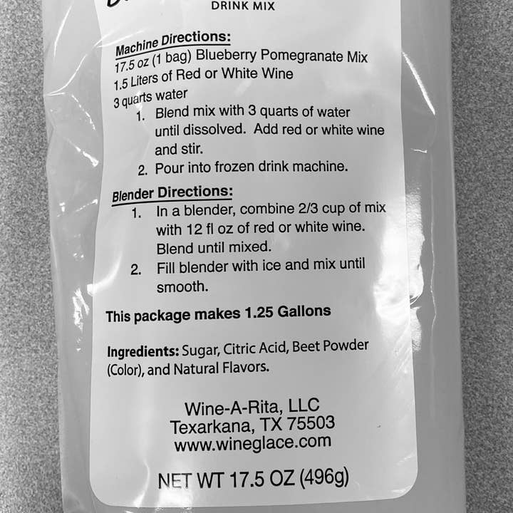 Wine-A-Rita® - Wholesale Cocktail Mix/Syrup - Blueberry Pomegranate Bulk - 17.5 oz.