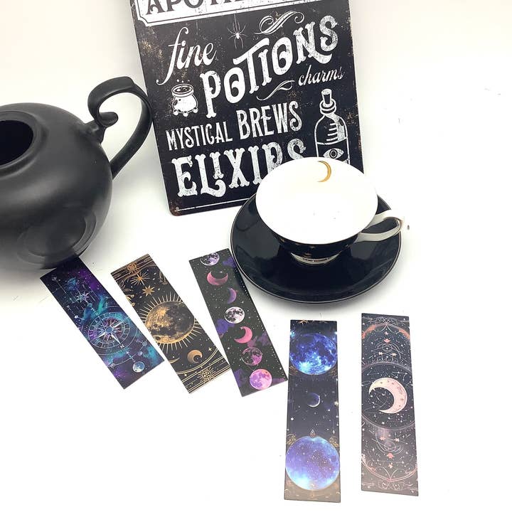 All Little Cute Things - Venta al por mayor Marcapáginas - Té y marcador con paquete de té francés Celestial Luna Estrellas2