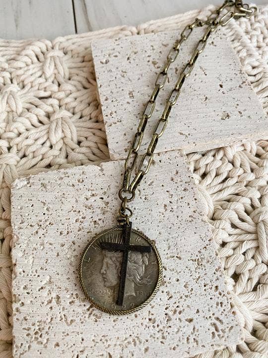 Grace Girl Beads - Wholesale Pendant/Charm Necklace - Relic Coin and Cross Necklace14