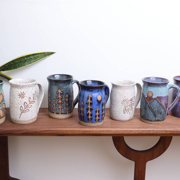 Sawdust and Clay - Wholesale Coffee Mug - Artisan Nature Mugs- The Pines2